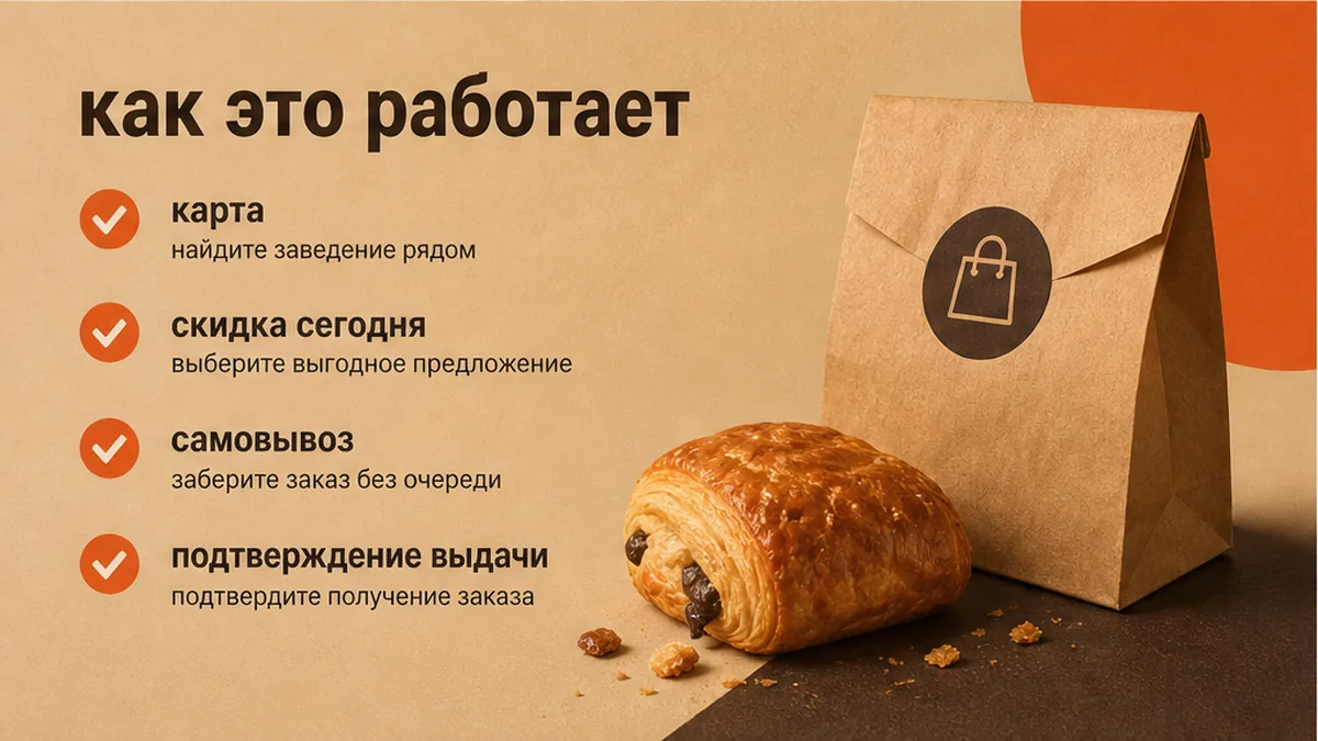 Четыре механики аналога TGTG: карта, скидка, самовывоз, код выдачи
